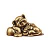 Brass Openwork Lucky Pig Ornament - Copper Handicraft for Home, Living Room, or Tea Pet Decoration.