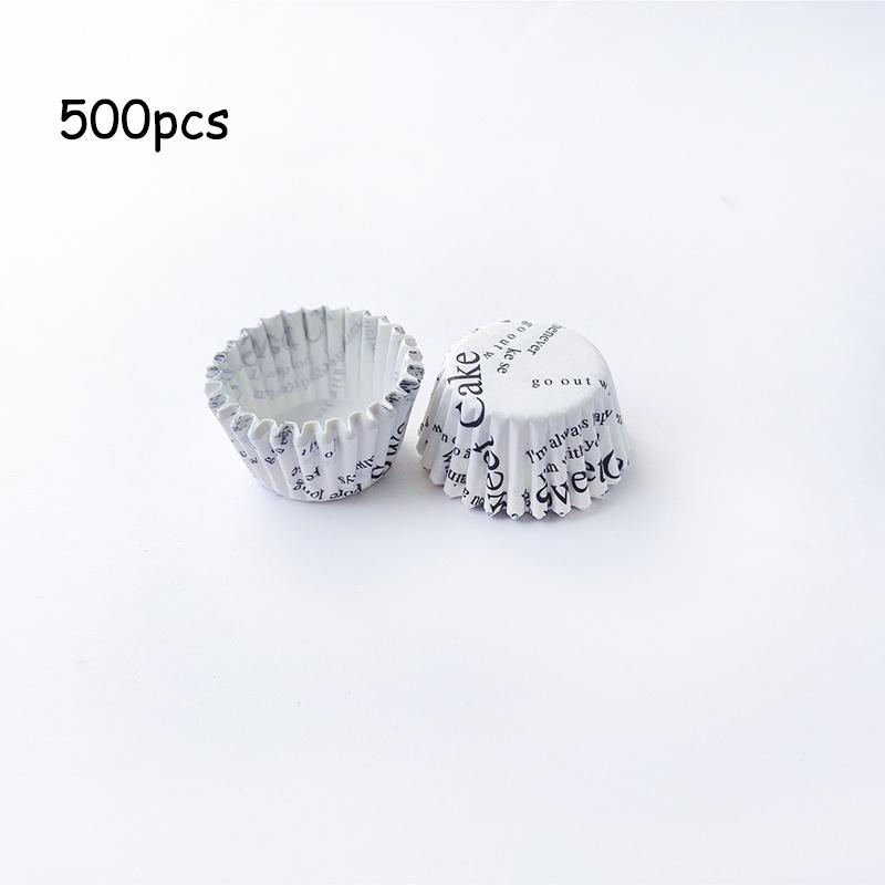 

500pcs Round Paper Cupcake Cases Set 50g 2.5cm Colourful Patterned Baking Cake Tray