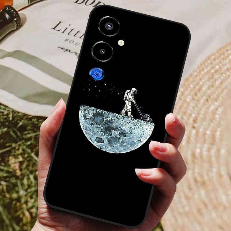 For Tecno Pova 4 Pro Case Cool Painted Silicone TPU Soft Cover for Tecno Pova4 Pro Cases Pova 4Pro Black Protective Phone Shells