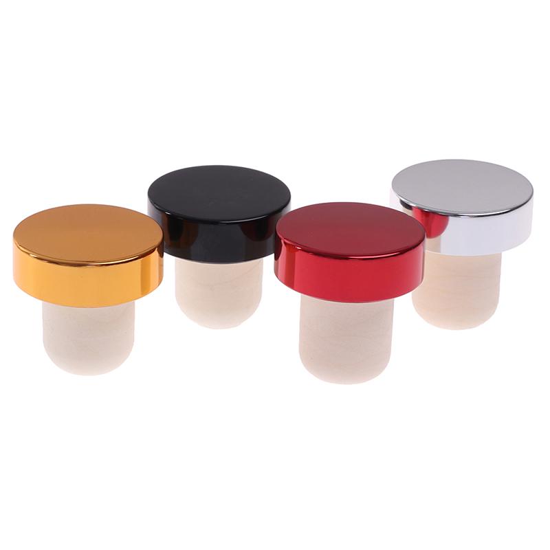 10Pcs Polymer T-Shape Red Wine Stoppers Cork Bottle Plug Sealing Cap Corks