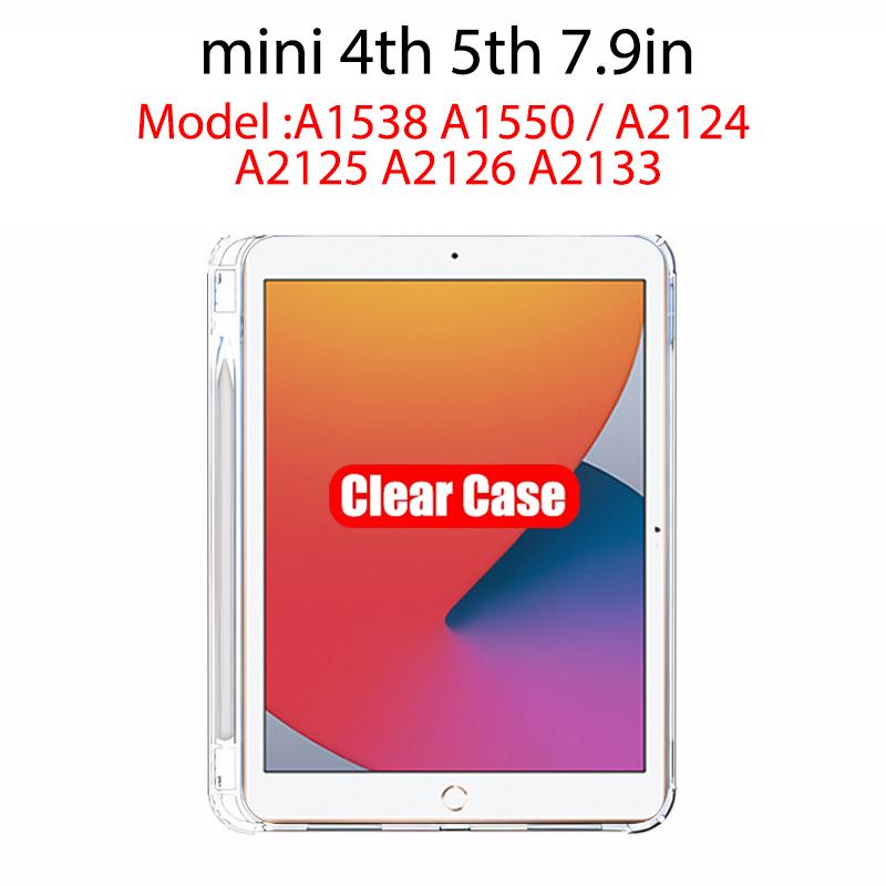 Clear Case For iPad 10th 9th 8th 7th 6th 5th Generation With Pencil Holder Case iPad Air 11 5 4 3 Pro 13 12.9 Mini 6 7 Tpu Cover