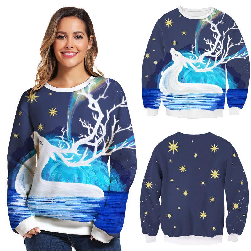 Ugly Christmas Sweater Funny Crew Neck Pullover Sweatshirt Unisex Gift Christmas