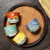 NEW Enamel Color 999 Pure Silver Inner Liner Ruihe Kung Fu Tea Master Cup Home Set Gift Box