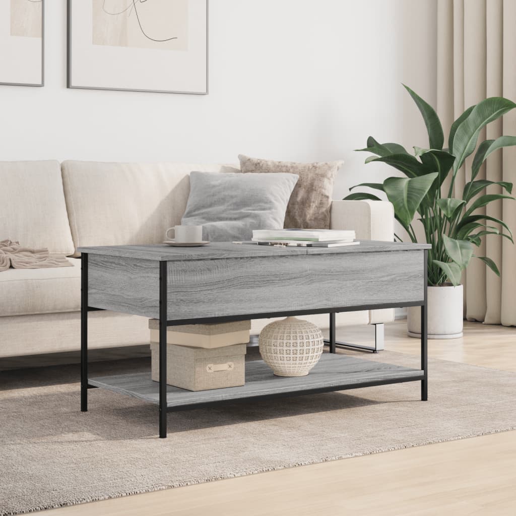  Coffee Table, Grey Sonoma Oak, 100x50x50 Cm
