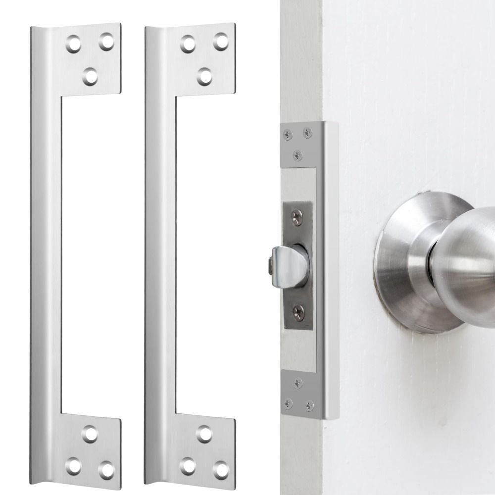 Stainless Steel Door Latch Guard Plate 7 Inch Latch Shield  To Block Access To Door Lock Deadbolt