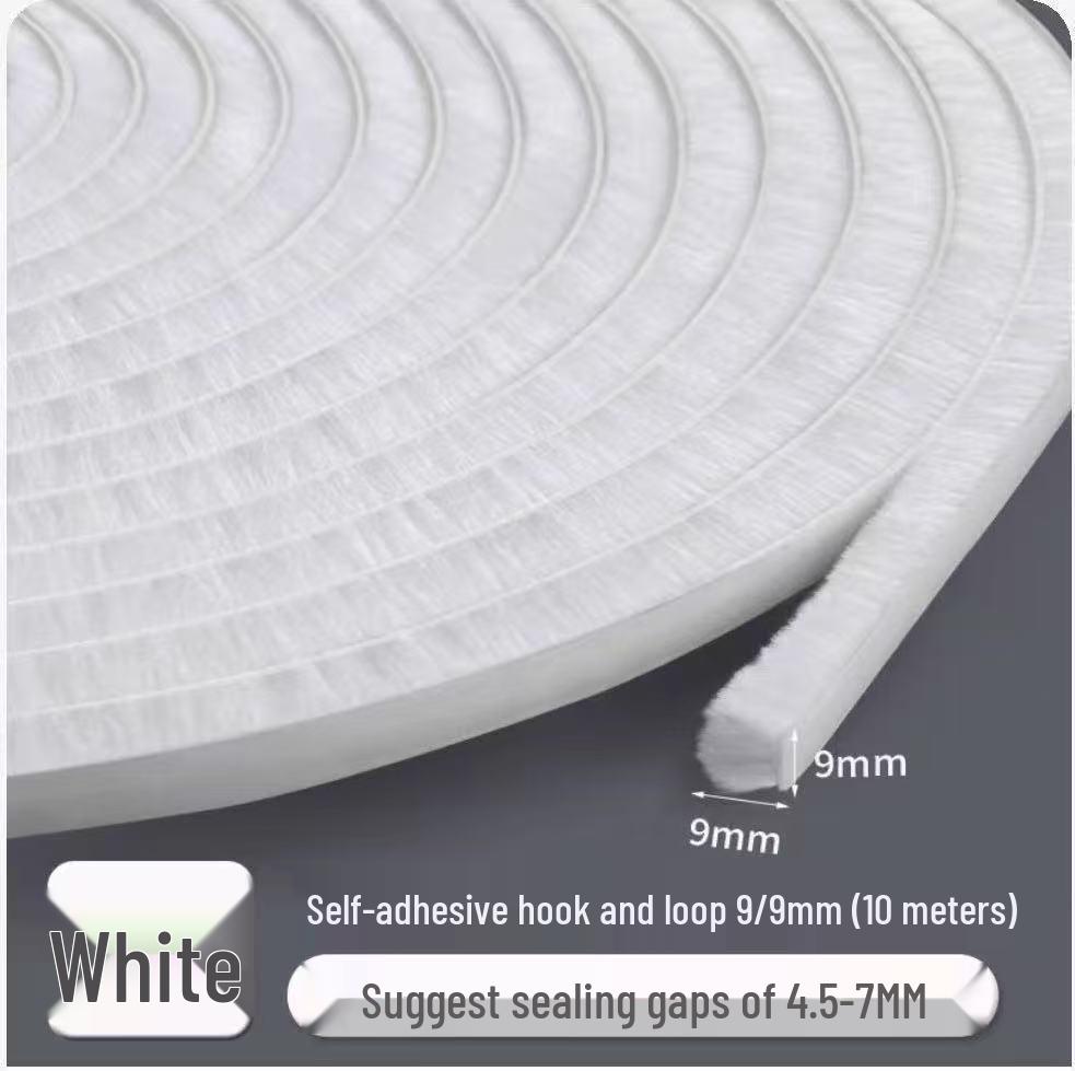 Self-Adhesive Soundproof and Windproof Seal Brush Strip for Sliding Windows and Doors