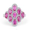 Korean version ins gradual change of color geometric simulation color treasure creative women's diamond women's ring