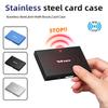 Car ID Bank Card Business Card Stainless Steel Storage Case For Mercedes Benz W124 W203 W204 SLK CLA SL SLC C CLASS B CLASS E PK3