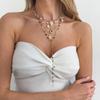 4Pcs/Set Boho Colorful Crystal Y-shape Necklace for Women Summer Shell Starfish Conch Stacking Necklaces Y2K Party Jewelry