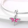 Charms Plata  Red Dragonfly Beads Fit Original  Bracelets Charms For Women Jewelry Diy Making Gifts