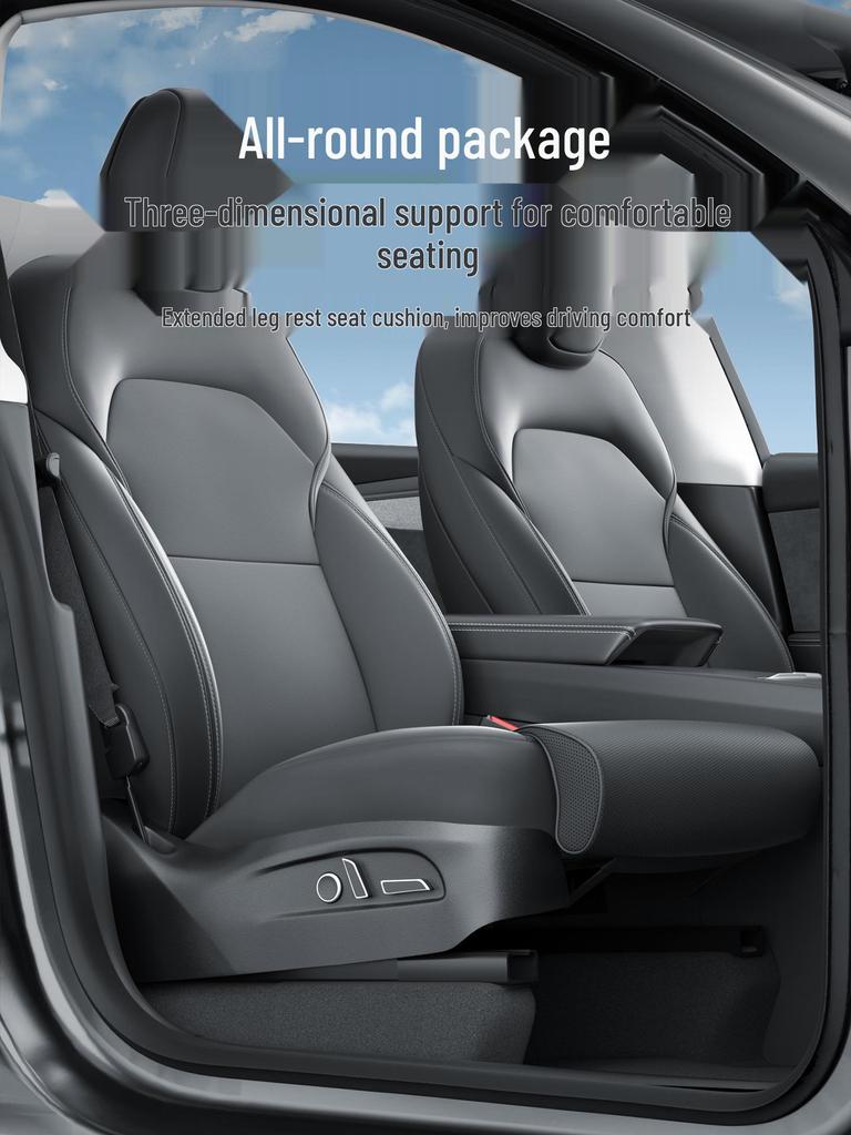 Cuscino e Coprisedile Compatibili per Tesla Model Y/Model 3 con Estensione Gambe e Poggiapiedi