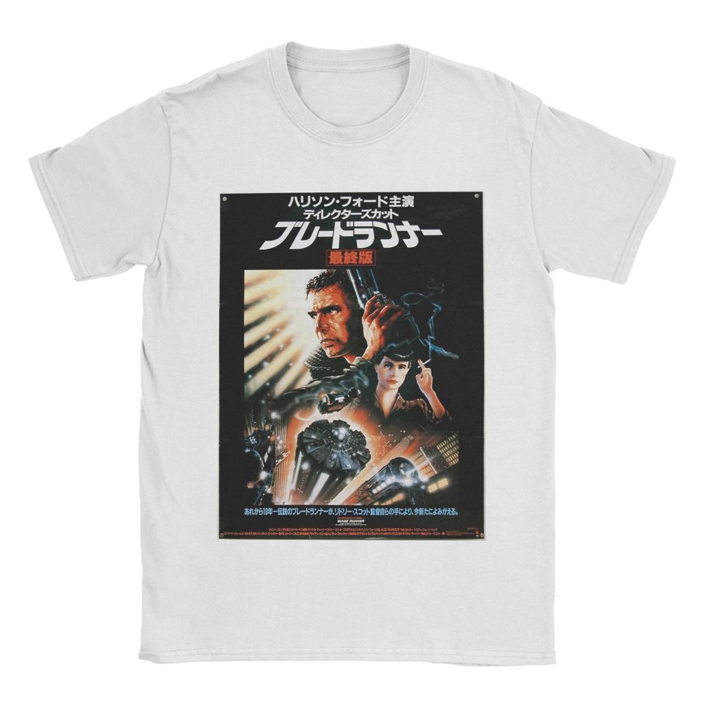 Herr T-shirts med Blade Runner japansk filmaffisch 100% bomullskläder Vintage kortärmade t-shirts födelsedagspresent t-shirt