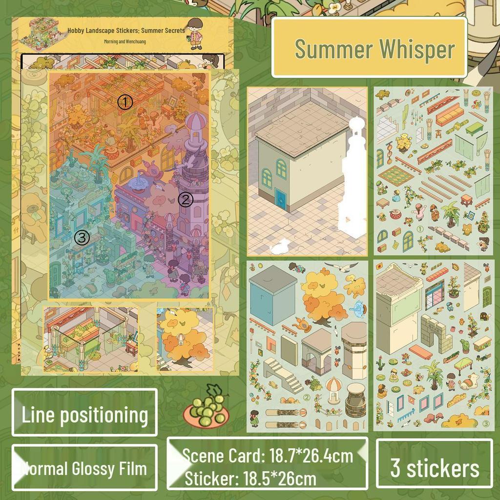 Morning Glaze Cartoon Landscape Sticker Series 22.0: Creative DIY Decompression Stickers