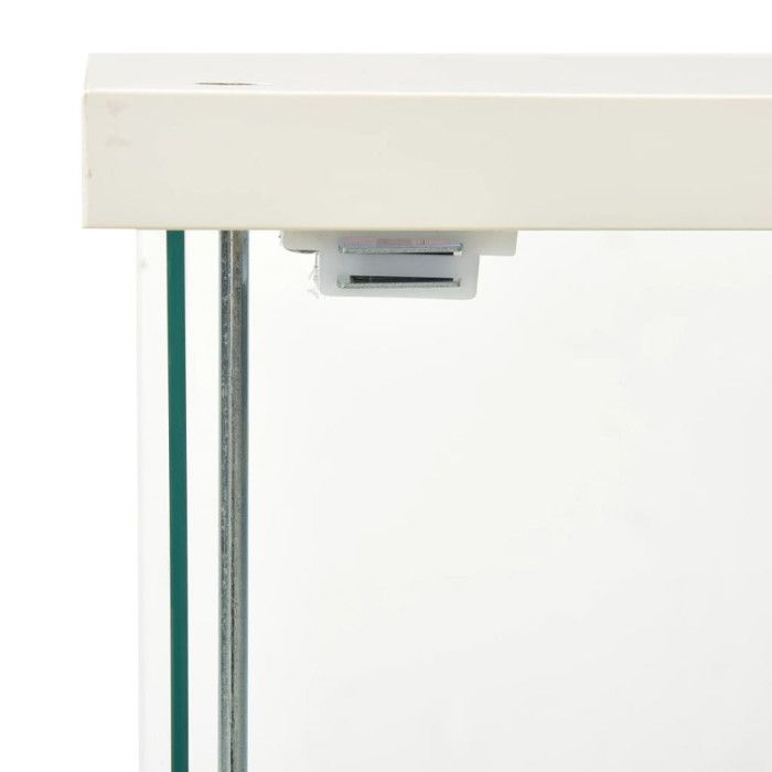 VidaXL Armoire de rangement Verre trempé Blanc