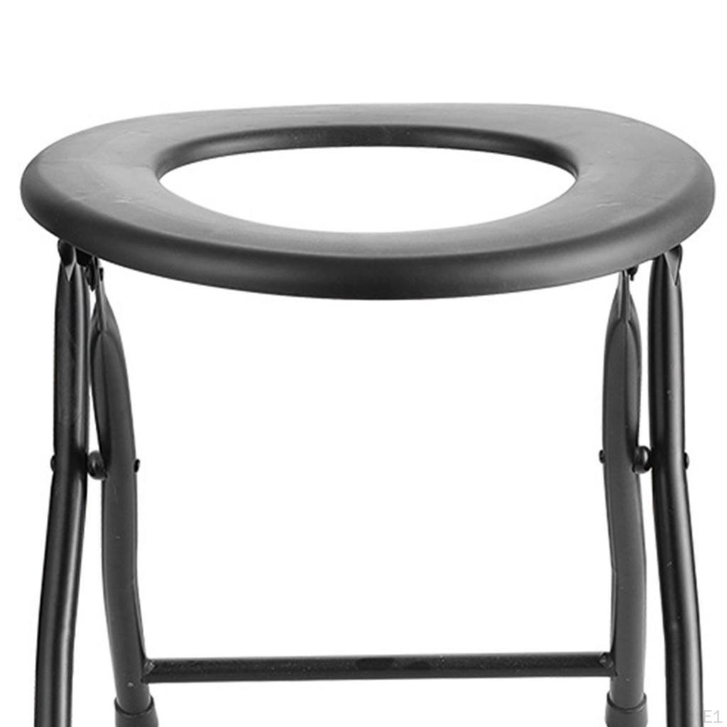 Folding Commode Chair Portable Toilet Seat Comfortable Nonslip Multifunction Stool Bath for