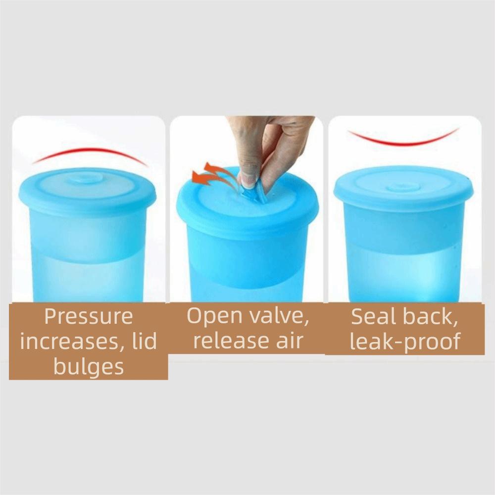 Silicone Transparent Sealed Box Microwave-heated Round Refrigerator Storage Box Stackable Leak-proof Food Storage Container
