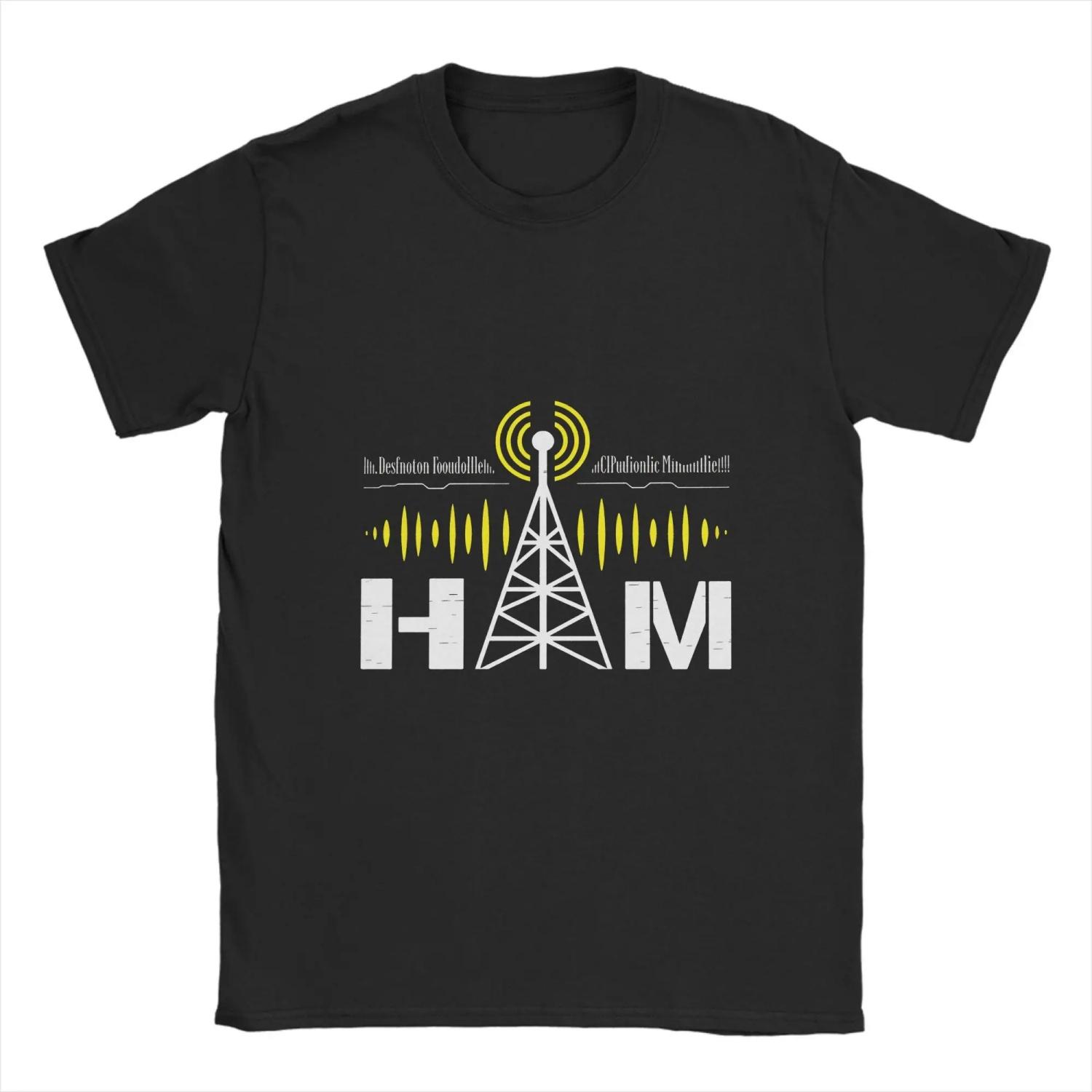 

Amateur Ham Radio T-Shirts for Men Novelty Cotton Tees O Neck Short Sleeve T Shirt Plus Size Clothes S чёрный