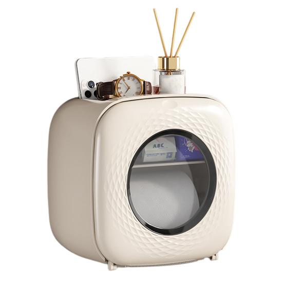 

Держатель туалетной бумаги в коробке с салфетками и полкой. Прочная несущая способность. Легко устанавливается. Крепление без сверления. Подставка для туалетной бумаги с контейнером для хранения. хаки