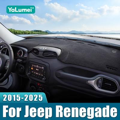 For Jeep Renegade 2015 2016 2017 2018 2019 2020 2021 2022 2023 2024 2025 Car Dashboard Cover Avoid Light Pad Anti-UV Carpet Mat