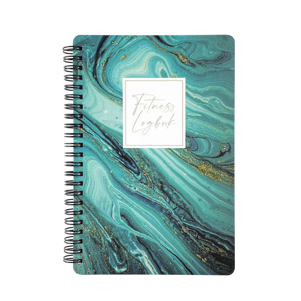 Henry Ciano Fitness Training Budget Planner Loose Leaf Notebook Fabric Cover Folded Leaflet Binding 25 Sheets Gift for Sports