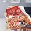 AC DC Rock Band Blankets Fleece Spring Autumn Multifunction Super Warm Throw Blanket for Home Office Bedding Throws