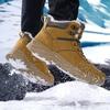 Męskie buty śniegowe dla mężczyzn Casualowe buty zimowe na platformie Antypoślizgowe Ciepłe futro Botki do kostki Pluszowe Bojowe Outdoorowe do wędrówek Motocyklowe