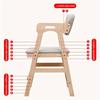 Solid Wood High Chair for Toddlers To Teens Adjustable Height Toddler Dining Study Chair Easy To Clean Highchair with Cushion