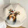1pc Christmas Dog Decorations Umbrella with Plastic Handle,Suitable for All Seasons Home Travel Outdoor UmbrellaDD229
