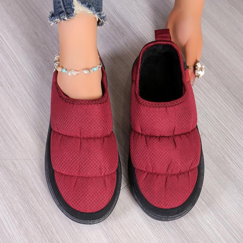 Sapatos Femininos Tassman Slip-On de Algodão Confortáveis Planos Antiderrapantes Botas Casuais