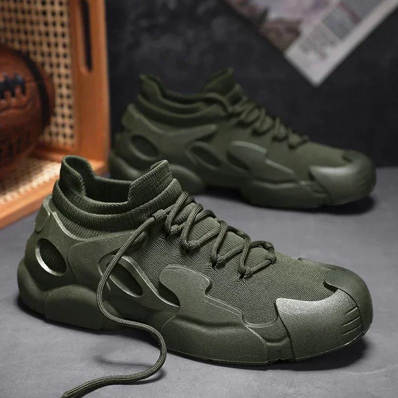 Herren Mecha Schuhe Rutschfeste Vielseitige Sneaker Lässig Laufen Atmungsaktiv Retro Dicksohlige Bergsteiger Zapatillas De Hombre
