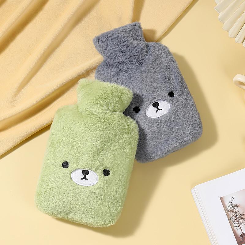 Large Plush Hot Water Bottle for Women - Cute Hand Warmer & Belly Compress