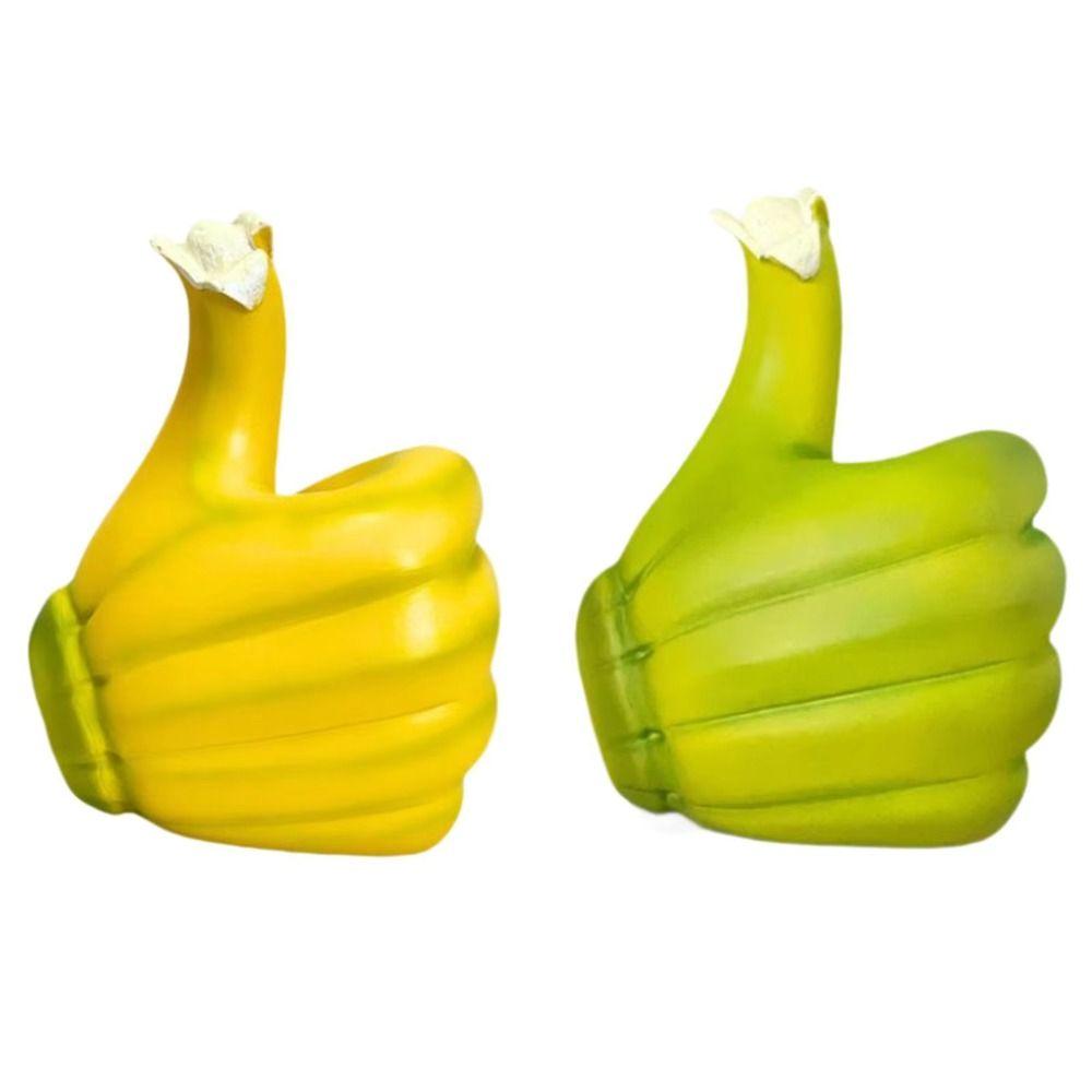 Handmade Banana Thumb Up Gesture Statue Banana Hand Gesture Statue Back to School Season