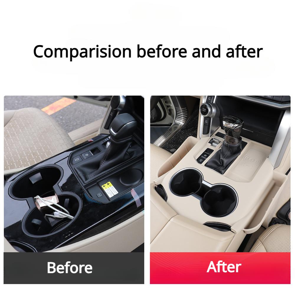 For Land Cruiser LC300 2022 2023 Center Console Gear Shift Panel Silicone Pad with Storage Box Dustproof Protective Cover