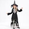 Luminous Cosplay Skeleton Suit Fabric Luminous Kids Dress Grim Reaper Costume  Stage Performance