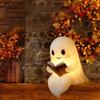 Cute Ghost Reading Lamp Halloween 3D LED Night Light Spooky Desk Light For Bedroom Study Book Lovers Home Office