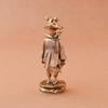 Japanese Style Brass Frog Ornament Mini Standing Frog Metal Statue Antique Copper Crafts Office Home Tea Pet Table Decorations