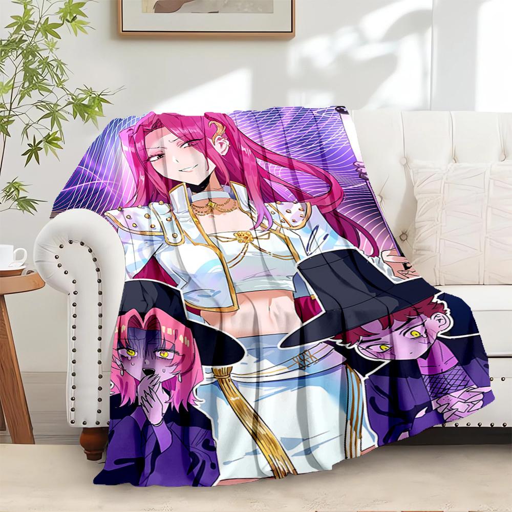 K-POP Anime Girls Group - Four Seasons Soft Warm Blanket - All-Season Thick Knit Polyester Bedspread for Bed, Camping, Travel - Perfect Gift 100x150cm