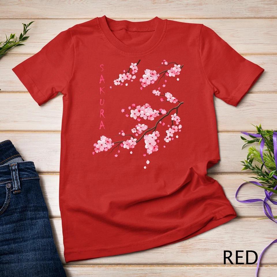 Vintage Sakura Cherry Blossom Japanese Graphical Art T-Shirt Unisex T-shirt 9 2XL