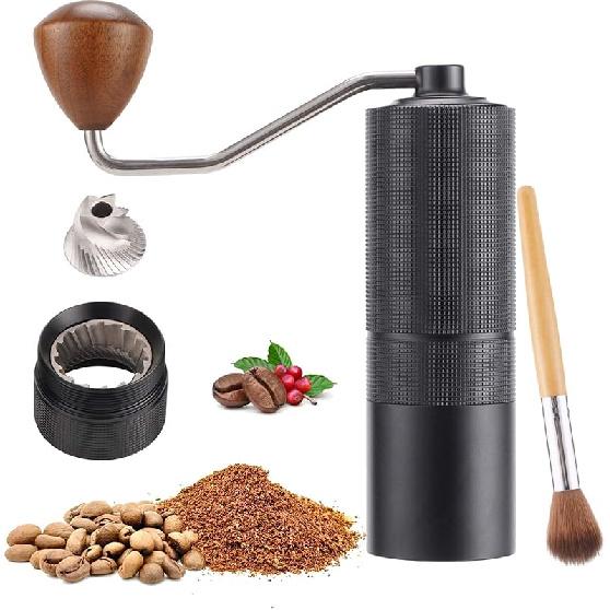 Manual Coffee Bean Grinder,Popsweeter C38 hand coffee grinder with Stainless Steel Conical Grinding Burr for Espresso,Pour