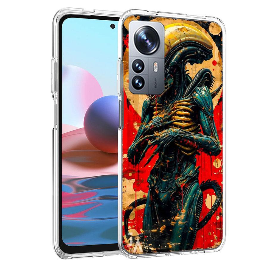 COOLE A-Alien Xenomorph Handyhülle Für Redmi Note 15 Pro 5G 14 13 12 Pro Plus 11 11T 11E 11S 10 Pro 10S 9 9S Hülle Handy Klar mit