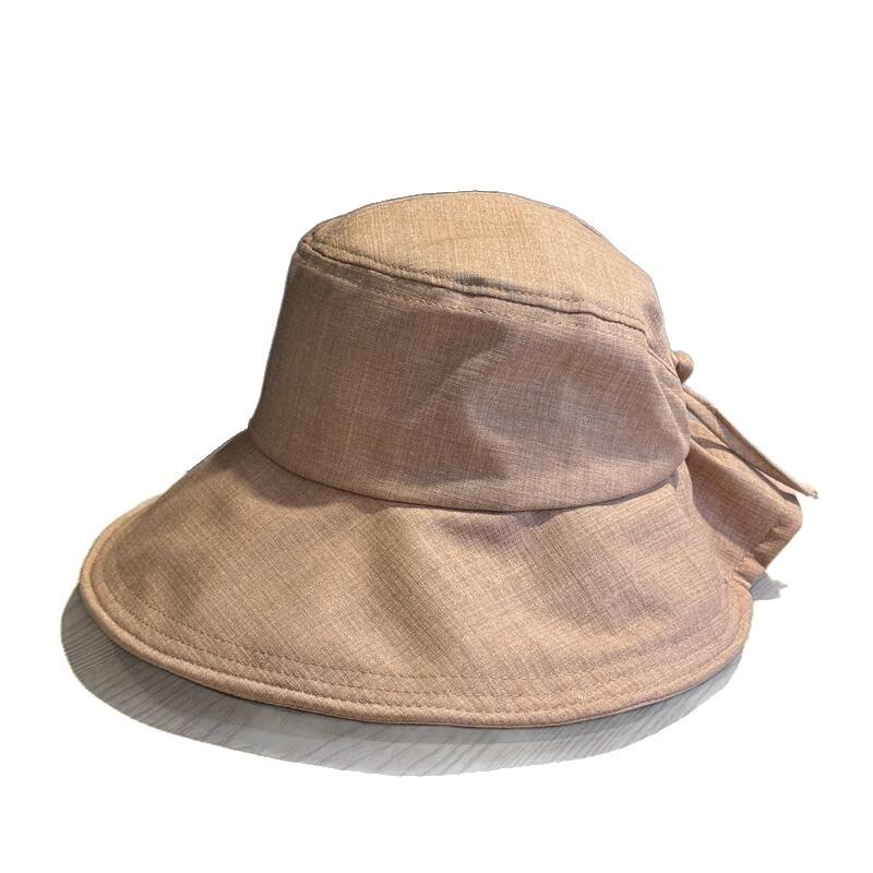 Korean-style high-quality fisherman hat for women, sun protection hat with large brim, breathable, versatile, UV-resistant, trendy sun hat