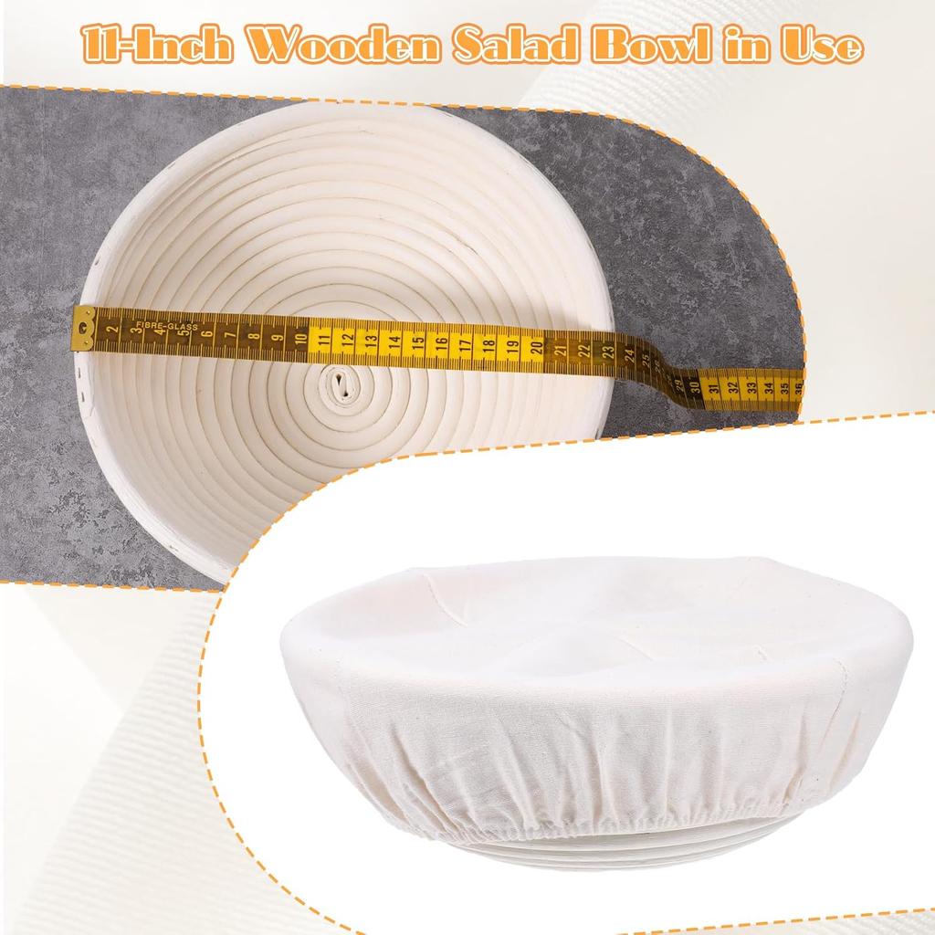3 Pack Cotton Bread Proofing Covers, 10.23" Sourdough Bowl Cover, Reble Banneton Liner Cloth for Sourdough Fermentation, Fits 8-11 Inch Bowls Jars