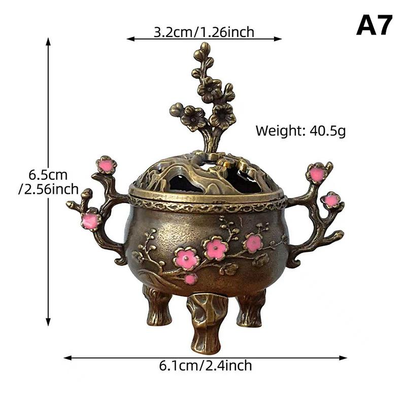 Legierung Glücks-Räucherschale Räucherhalter Mit Griff Yoga Meditation Home Office Dekoration Antiker Stil Zur Entspannung A7