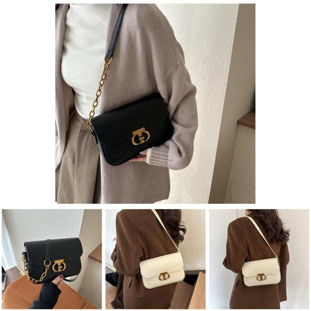 Trendy Pu Small Square Bag For Women In 2023 Autumn And Winter Featuring Street Fashion Elements And Polyester Lining