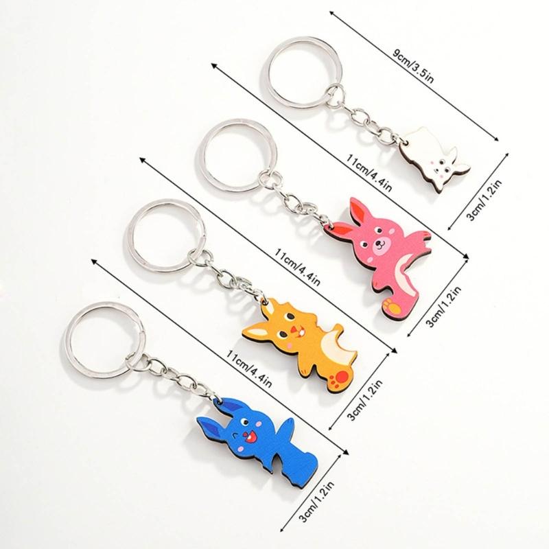 Animal Shape Stylish Keyrings Set Great for Anniversaries Valentines Birthdays