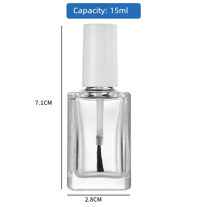 Factory Direct Sales In Stock Nail Polish Bottle Empty Glass Bottle Brush with Lid Nail Polish Sub-Packaging Blush Glue Medicine Bottle Lot