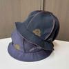 South Korea new dome octagonal bucket hat women's summer cloud big brim sun hat embroidered cactus sunscreen basin hat