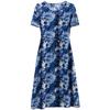 Grote Maten Casual Zomer Damesjurken Elegant Slank Korte Mouw Vintage Print Lange Jurk Dames Zomerkleding