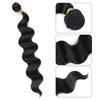 Synthetic Fiber Black Body Wave Hair Extensions - 100g Bundles with Large Wave Snake Curl Wigs