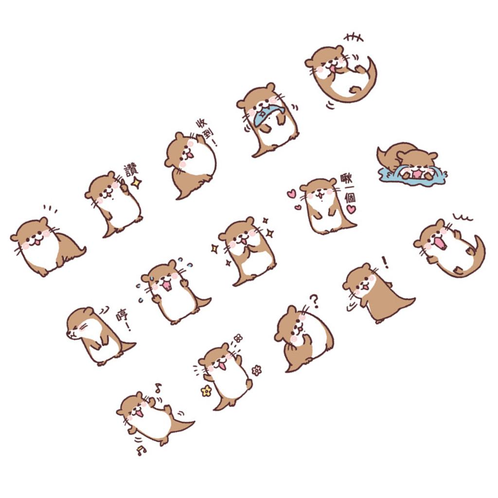 45Pcs Cartoon Animal Stickers Cute Different Pattern Self Adhesive Easily Peel Off Laptop Stickers f